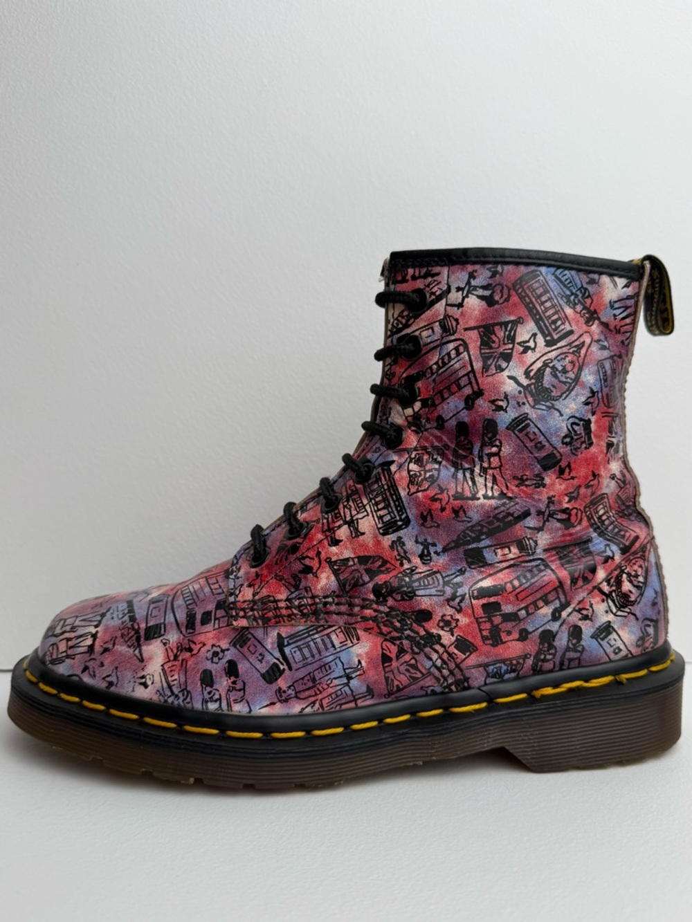 Dr. Martens 1460 Vintage England London Icons Scene Print 8 Eye Boots UK 5 - Picture 5 of 16